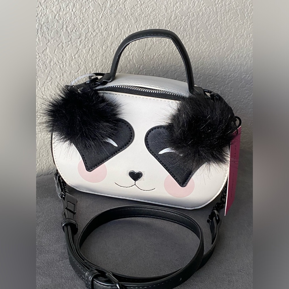Betsey Johnson Panda Crossbody Bag - Black and White